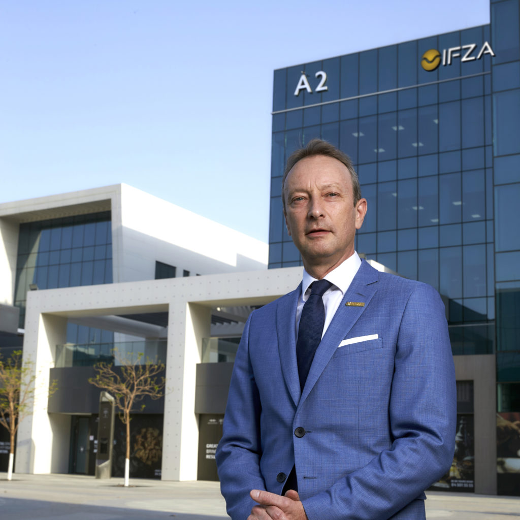 IFZA CEO Infront of IFZA Building